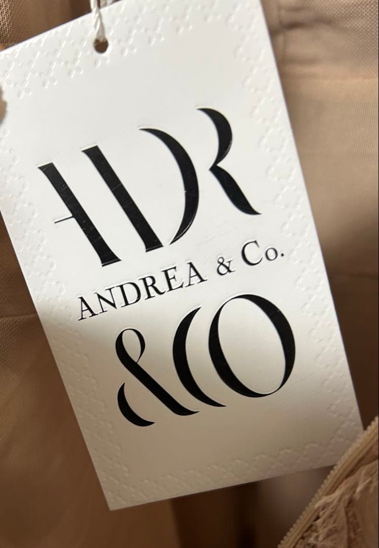 a。ANDREA&Co. 新品未使用　フラワージャガードドレス　ピンク