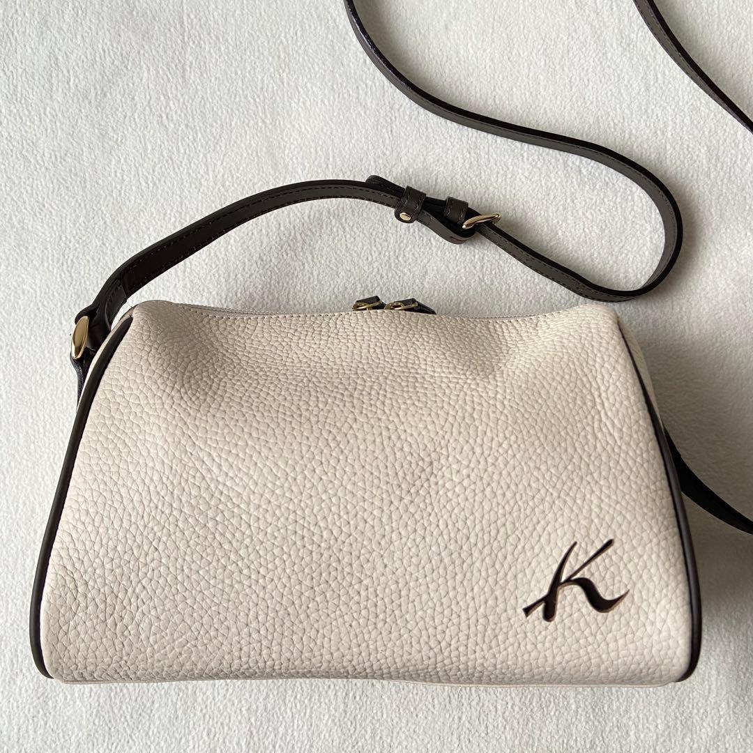 Kitamura キタムラ ショルダーバッグ レザー 本革 牛革 アイボリー