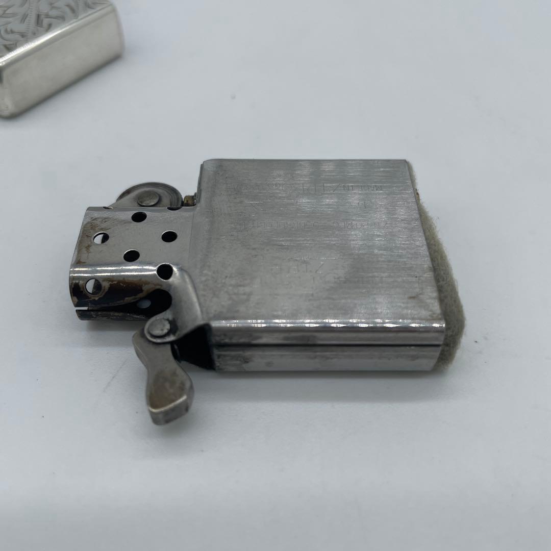純銀　ZIPPO 33g ジッポー ライター SILVER 彫刻　中古