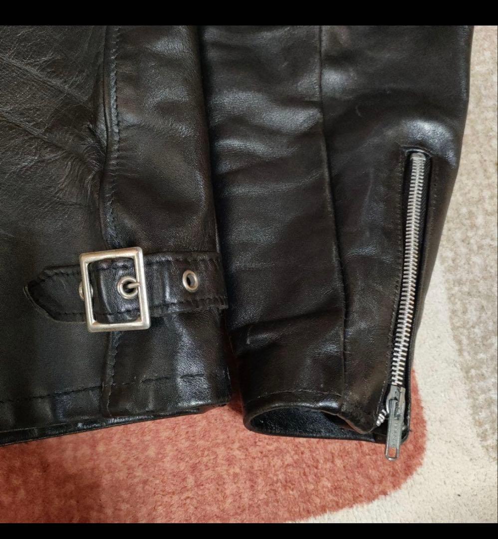 で*ン様 USA製　Schott　立ち襟シングルライダースジャケット　641