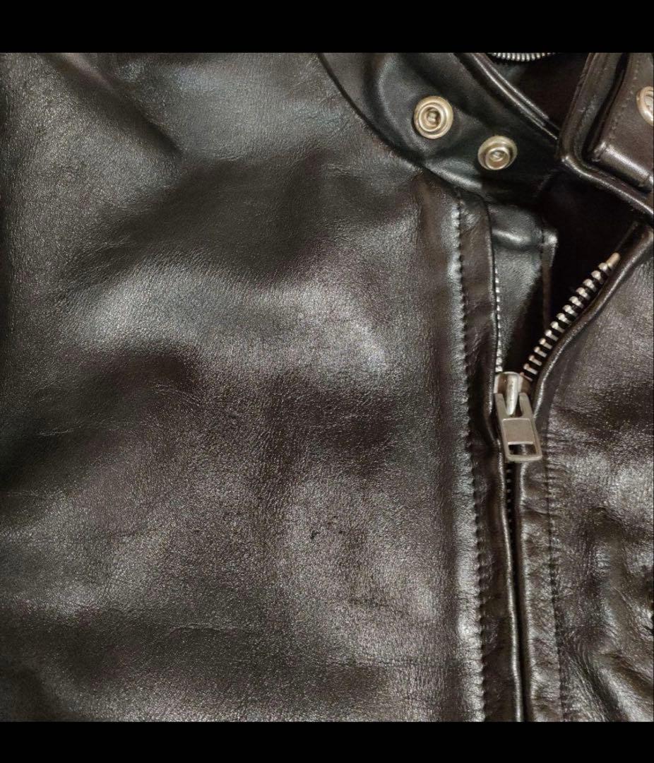 で*ン様 USA製　Schott　立ち襟シングルライダースジャケット　641