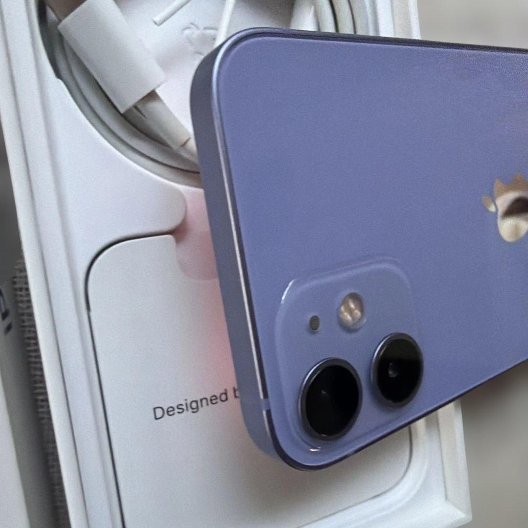 Apple iPhone 12 miniパープル 本体 充電ケーブル付き