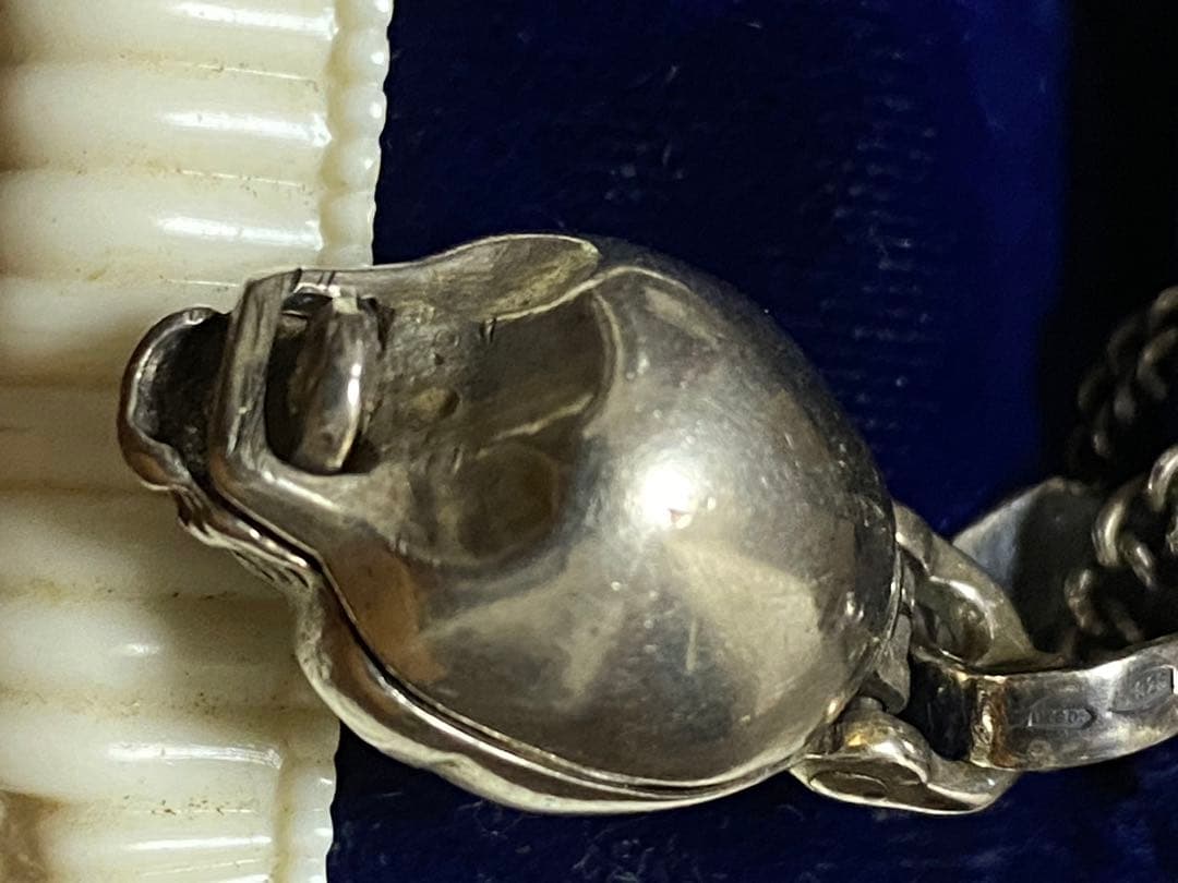 40s'50s'ビンテージスカルシルバーロケットペンダント古着バイカー珍品レア