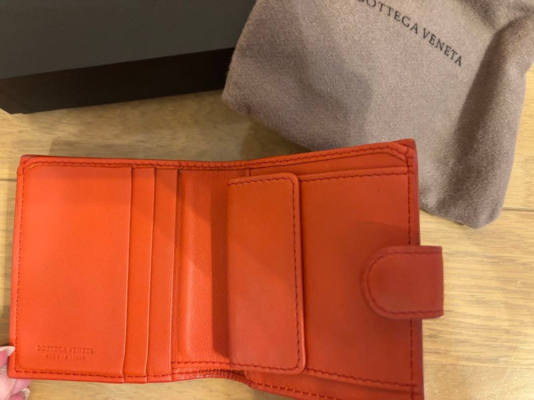 【渡辺亨 　Bottega Veneta 】二つ折り財布 オレンジ