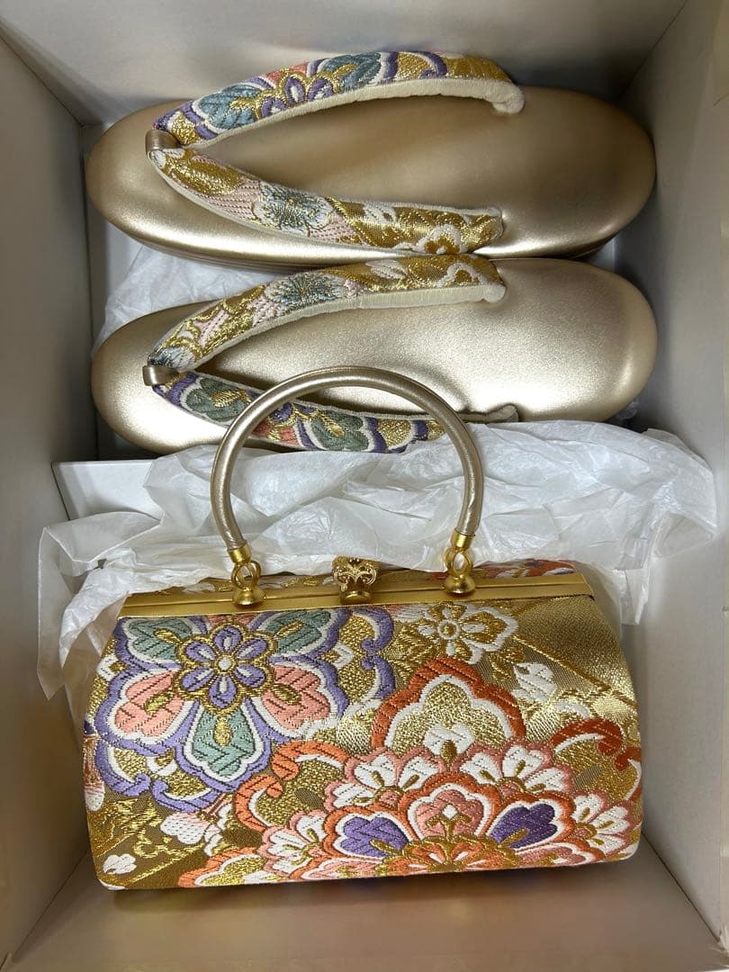 振袖・フォーマル用 和装用バッグと草履のセット