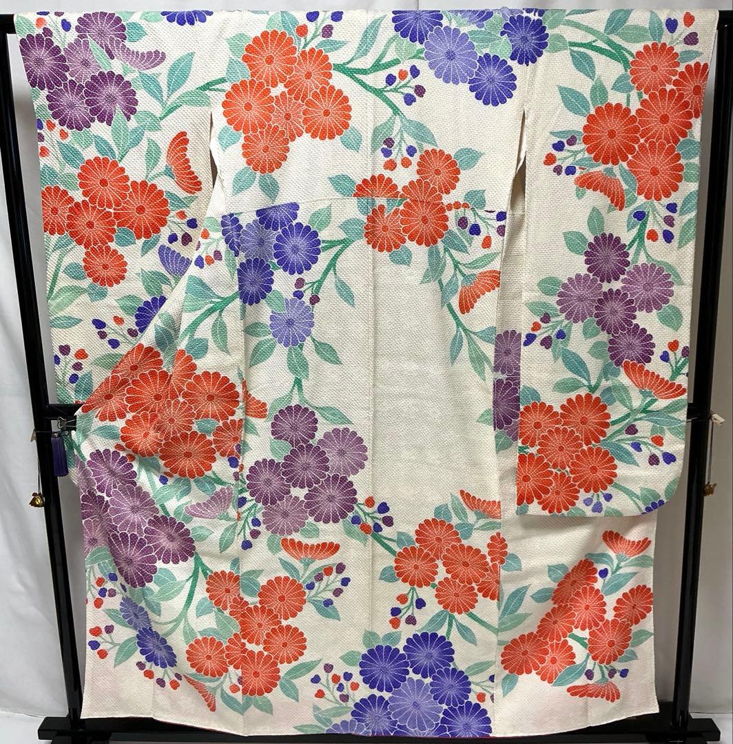 b86 藤娘きぬたや　本総絞り　振袖　正絹　棒衿　着物