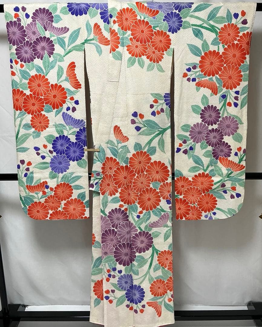 b86 藤娘きぬたや　本総絞り　振袖　正絹　棒衿　着物