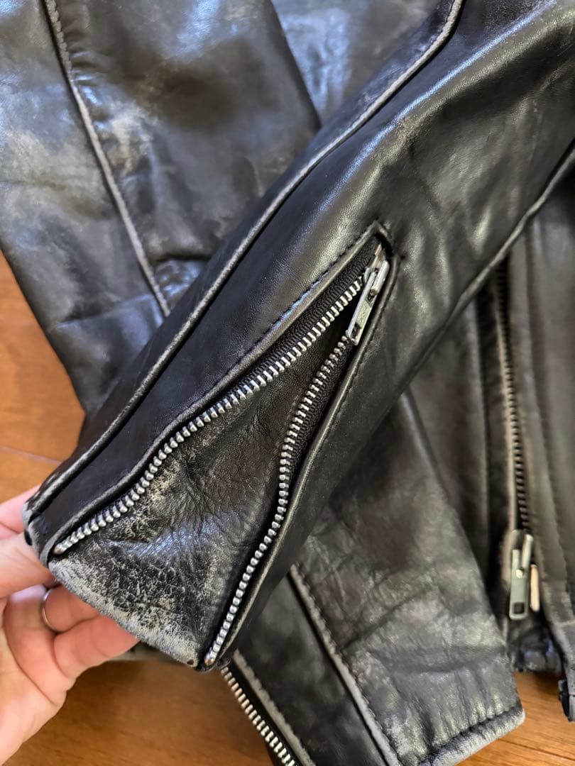 激味 SCHOTT 641 シングルライダース ボアライナー 38 USA