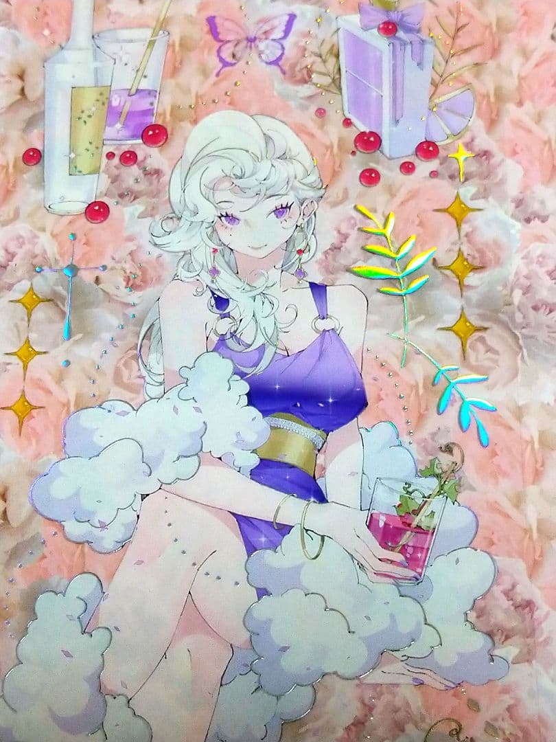 ✩のこり１✩J372＃微醺遐想(镭射银)E厘米切り売り海外人物マステ女の子