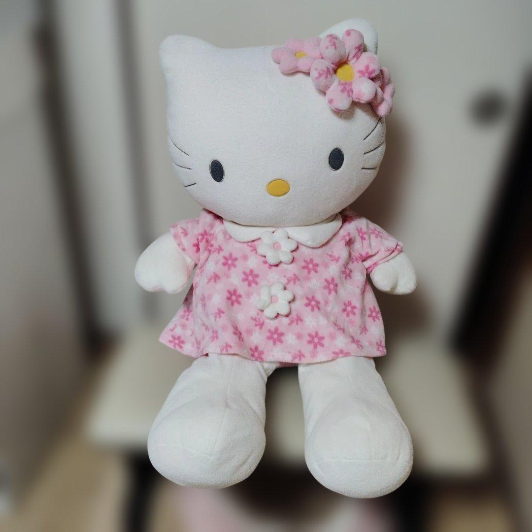 hello Kitty 150 CM ハローキティ ぬいぐるみ 大きめ 花柄