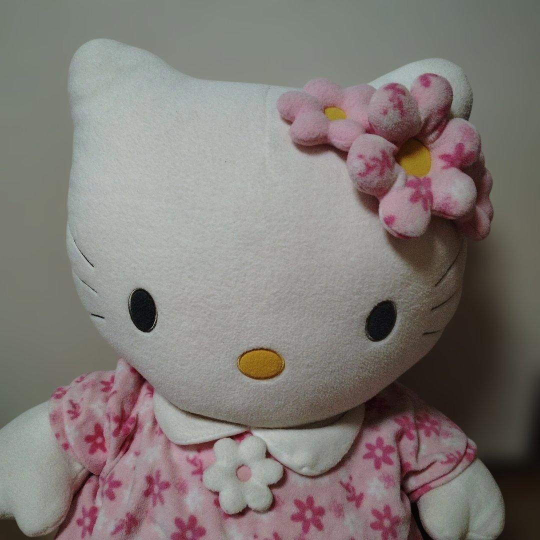 hello Kitty 150 CM ハローキティ ぬいぐるみ 大きめ 花柄