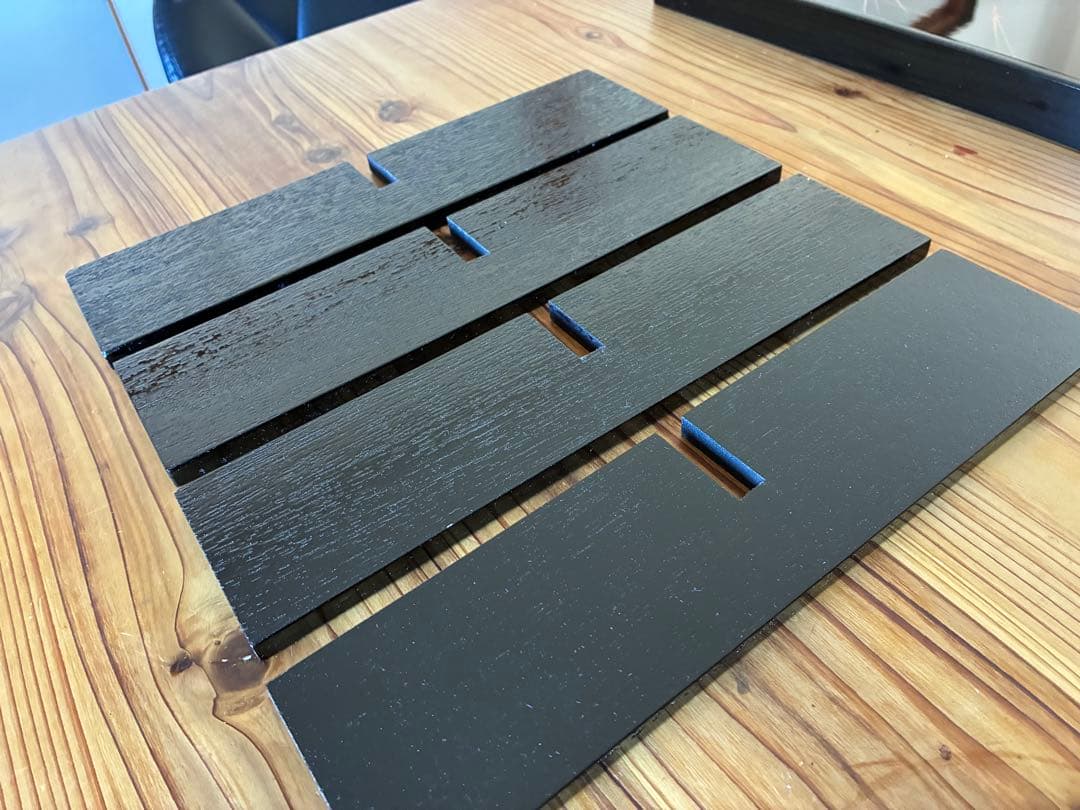 富山高岡塗/松葉漆黒　手入クロス・高台付i338