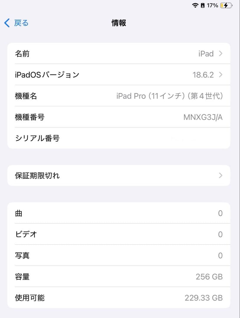 Apple iPad Pro 11インチ 第4世代 Wi-Fi 訳あり
