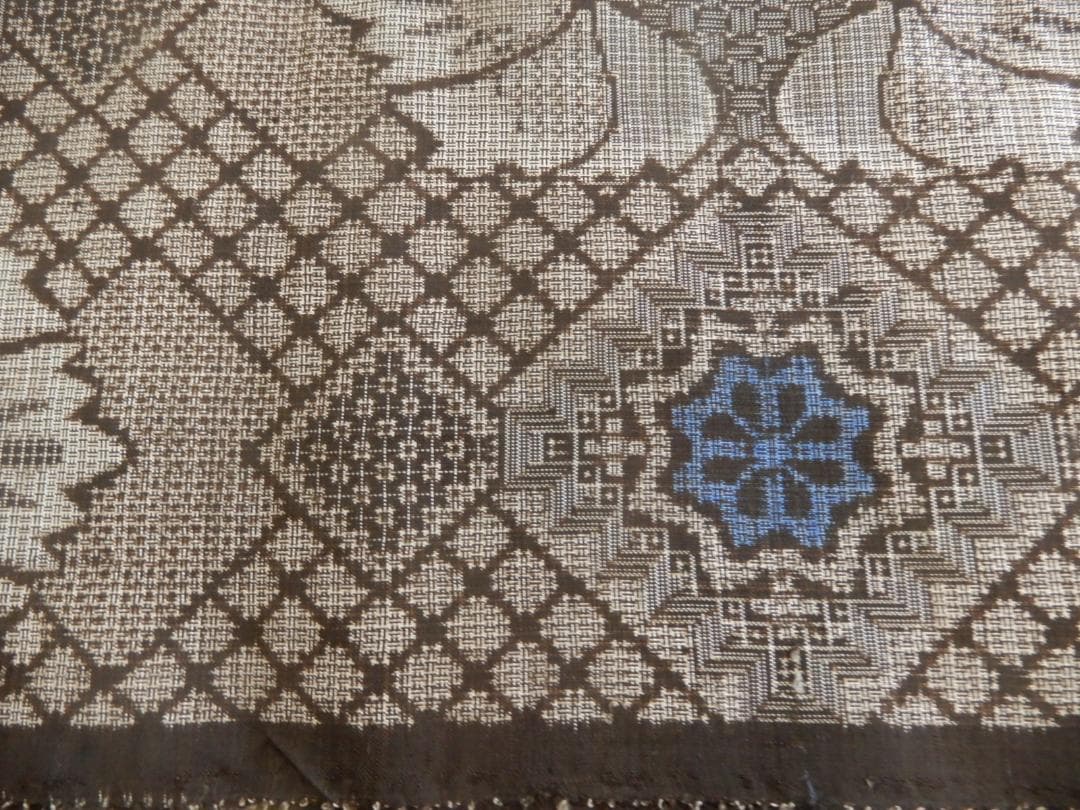 正絹・本場奄美大島紬着尺反物・手織り・泥染・藍染