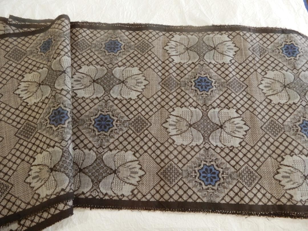 正絹・本場奄美大島紬着尺反物・手織り・泥染・藍染