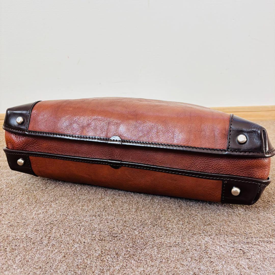 STEFANOMANO オールレザー　ブリーフケース　ビジネスバッグ　アルチェ