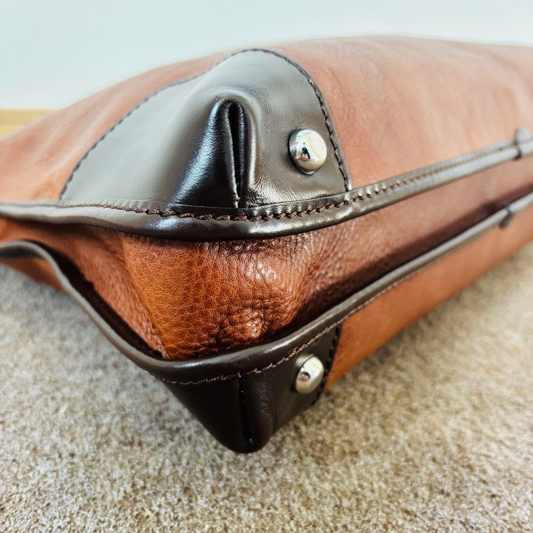 STEFANOMANO オールレザー　ブリーフケース　ビジネスバッグ　アルチェ