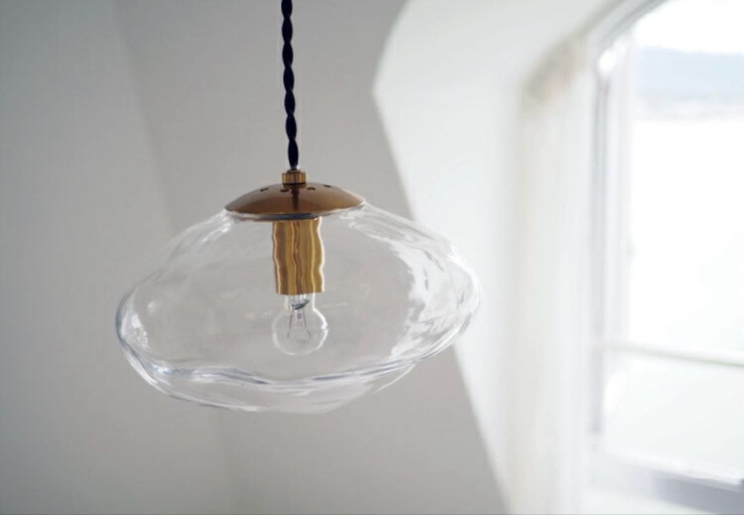 インターフォルム未使用ペンダントライト クリアガラス