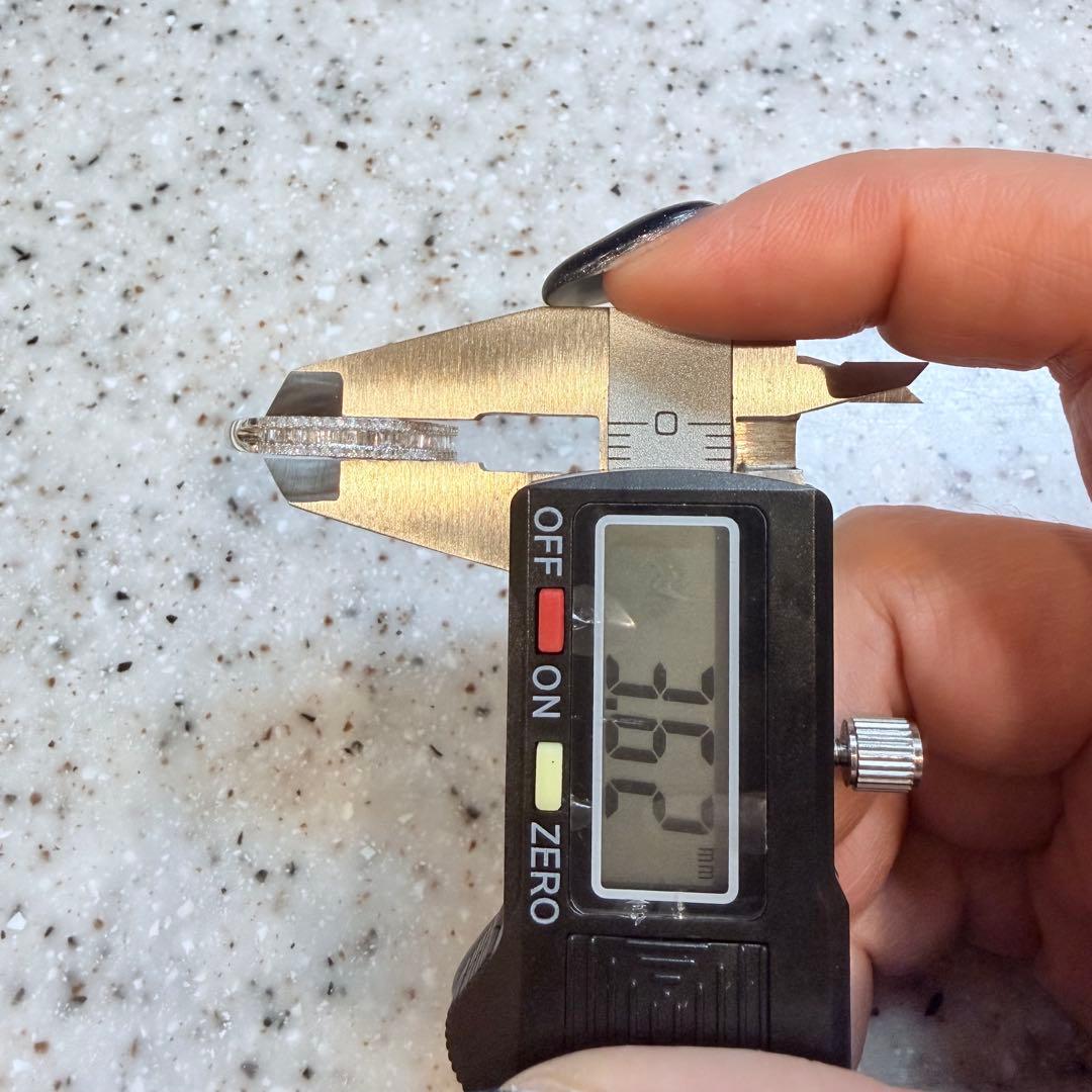 鑑別付 DEFカラー バケットダイヤモンド K18WG D0.2ct