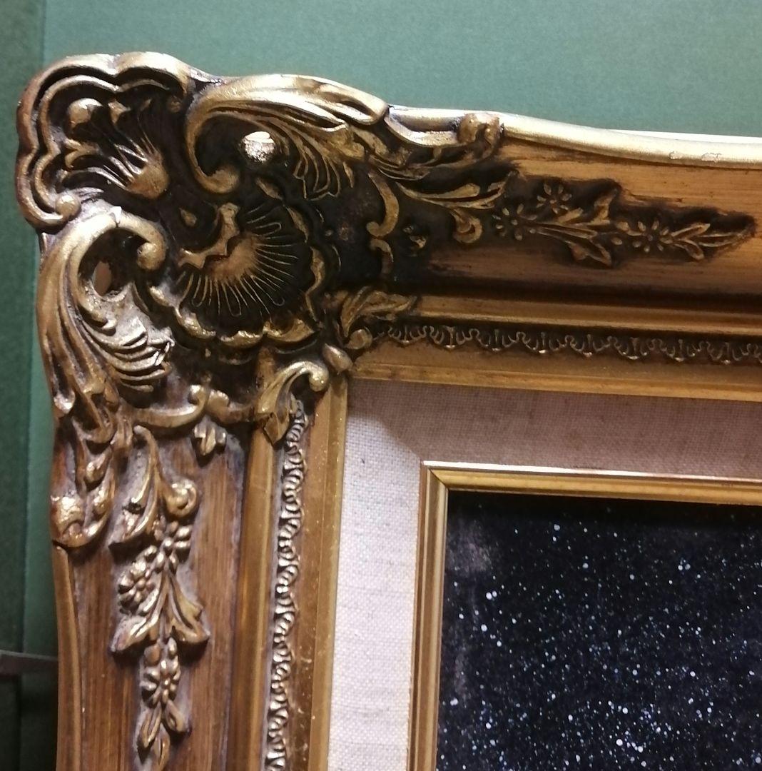 絵画　アクリル絵　アクリル絵の具　額縁 鯉　原画