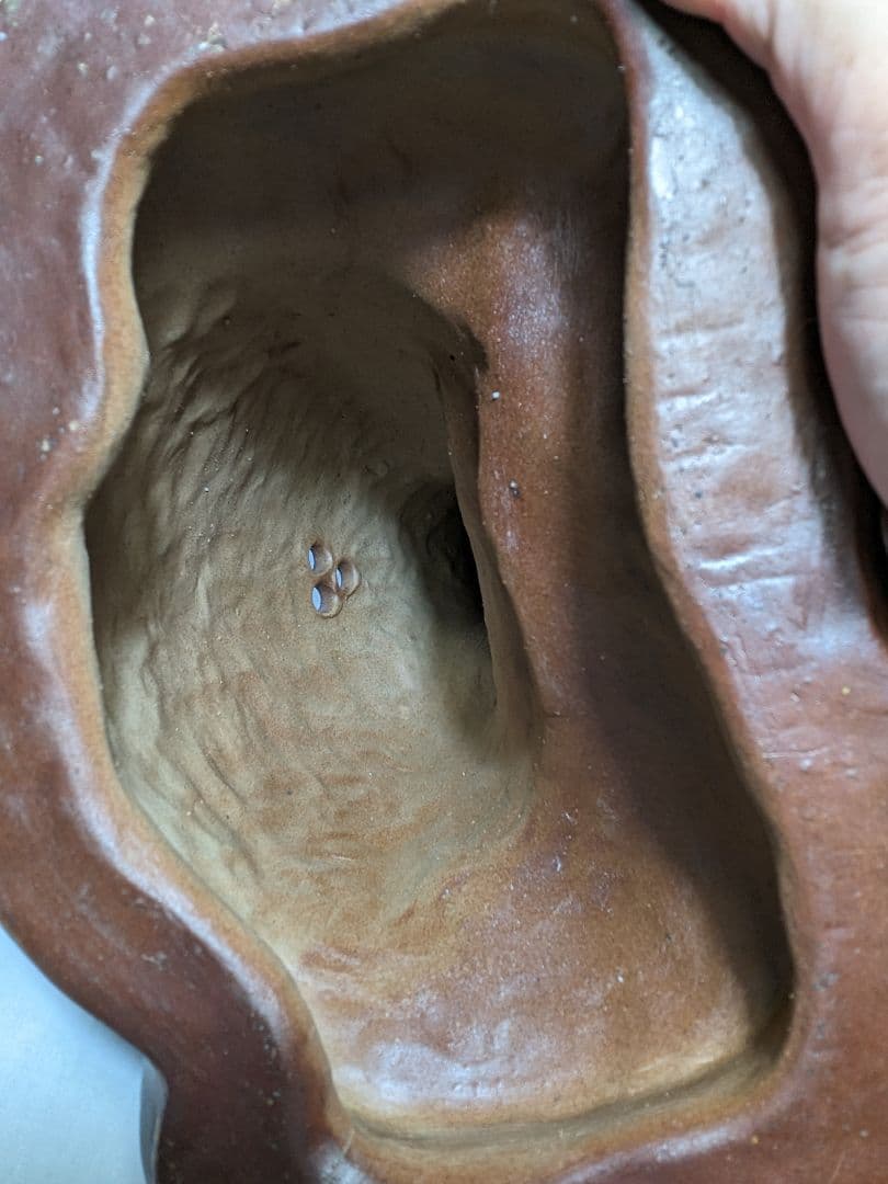 備前焼 観音菩薩座像 仏像 置物 仏教 陶像 インテリア 細工物 久本浩一？