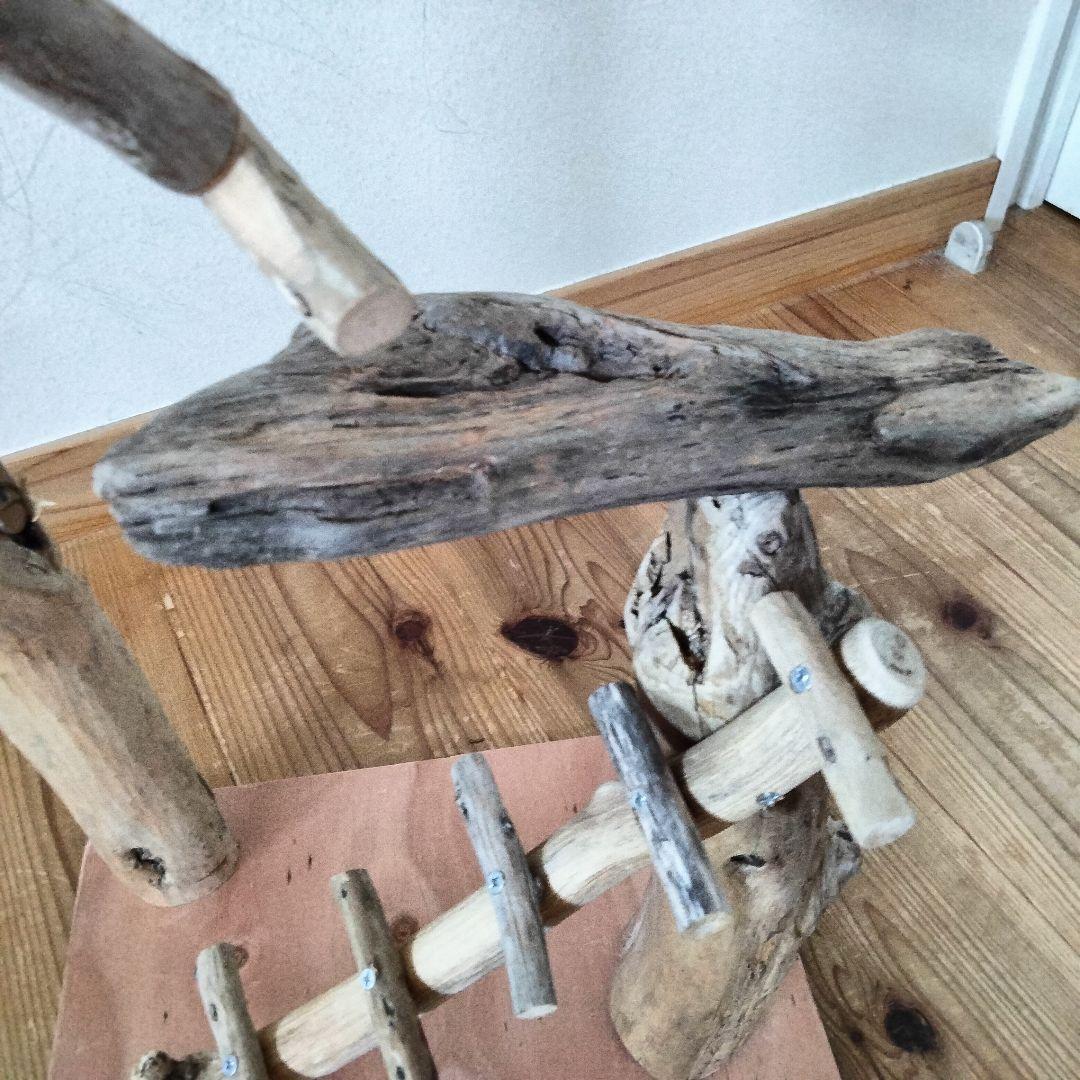 おつぶバードアスレチックジム㊽ 天然木 自然木 流木 止まり木 インコ