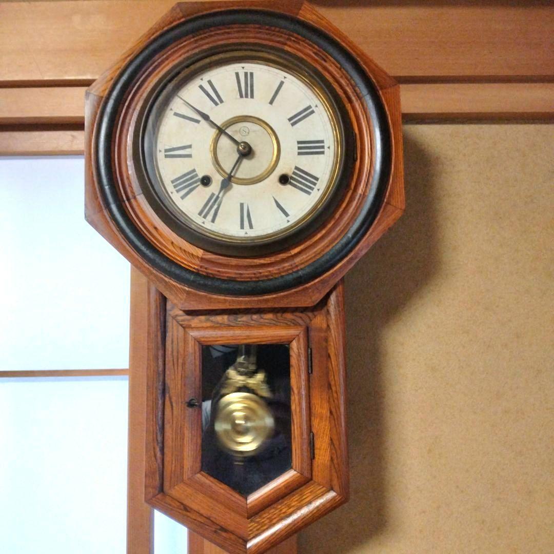 超美品動作品！分解簡易整備済！精工舎 八角振り子時計 良品ヴィンテージ掛時計