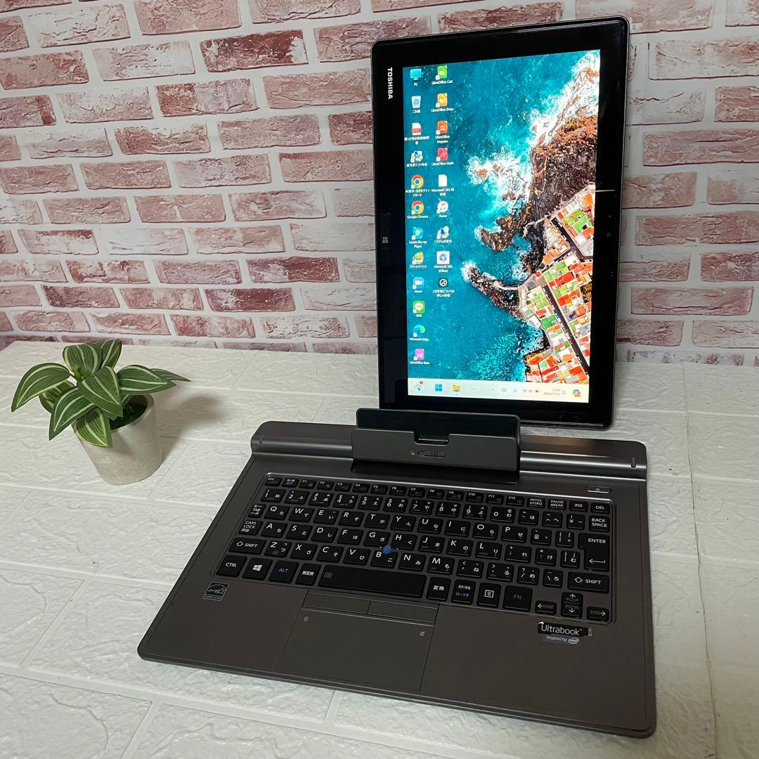 ★タブレット美品東芝パソコンSSD128GB★V714/K ノートPC152