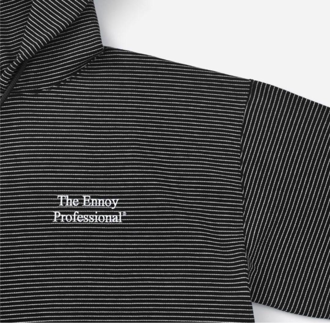 トップス ennoy BORDER HOODIE SWEAT BLACK M