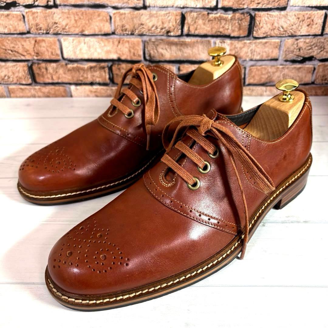 美品■コールハーン■サドルシューズ✨ブローグシューズ メダリオン セレモニー