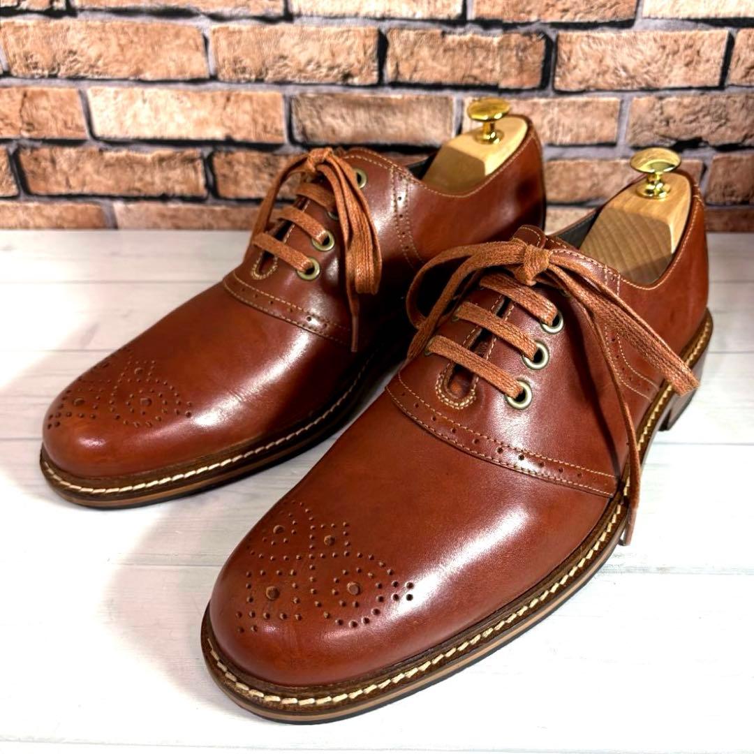 美品■コールハーン■サドルシューズ✨ブローグシューズ メダリオン セレモニー