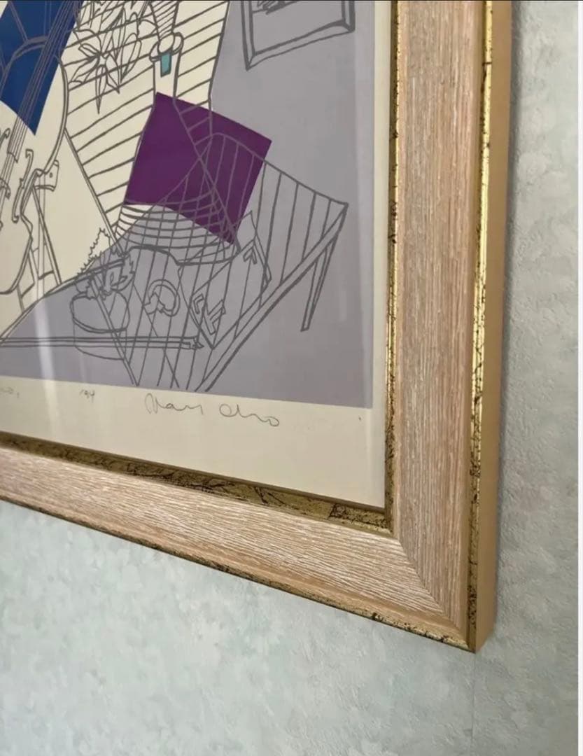 限定版 シルクスクリーン　サイン、ED有　額入り　　ジニー・キム　コラージュ