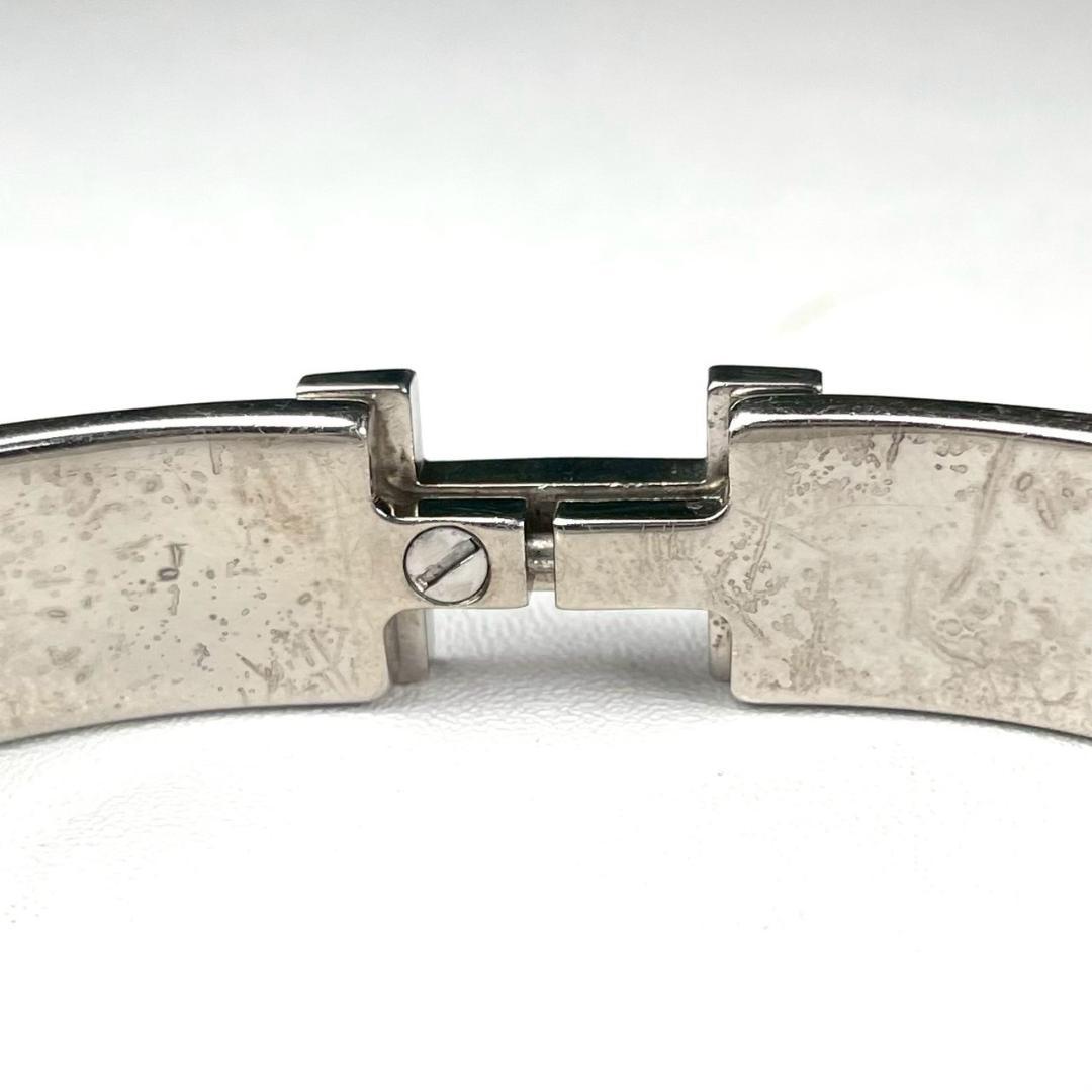 良品 HERMES 名作 クリックH シルバー ブレスレット