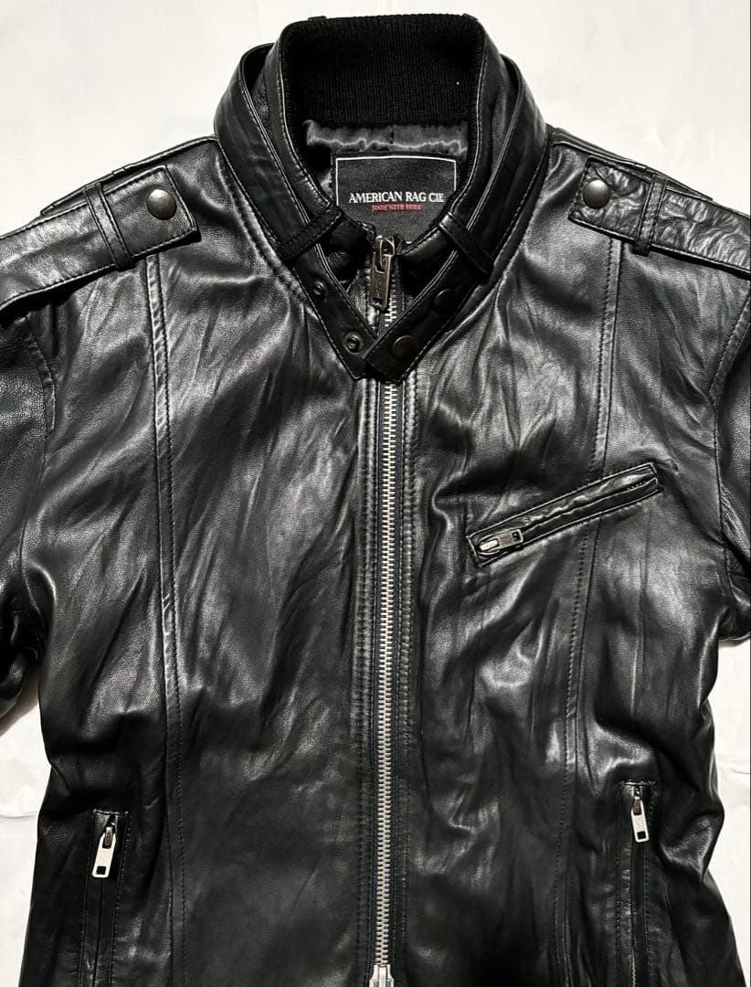 アメリカンラグシー 5万円程 柔らか 羊革 ラム レザー ジャケット ライダース