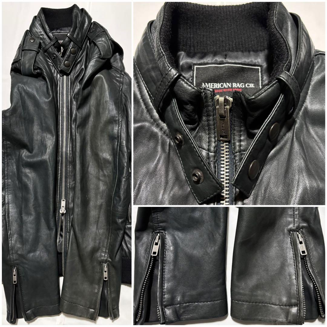 アメリカンラグシー 5万円程 柔らか 羊革 ラム レザー ジャケット ライダース