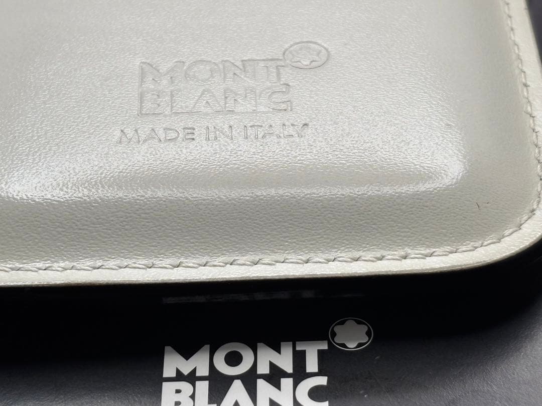 ⭐️美品⭐️モンブラン稀少完売逸品！本革製ペンポーチ・スマホケース・小物入れ白パール