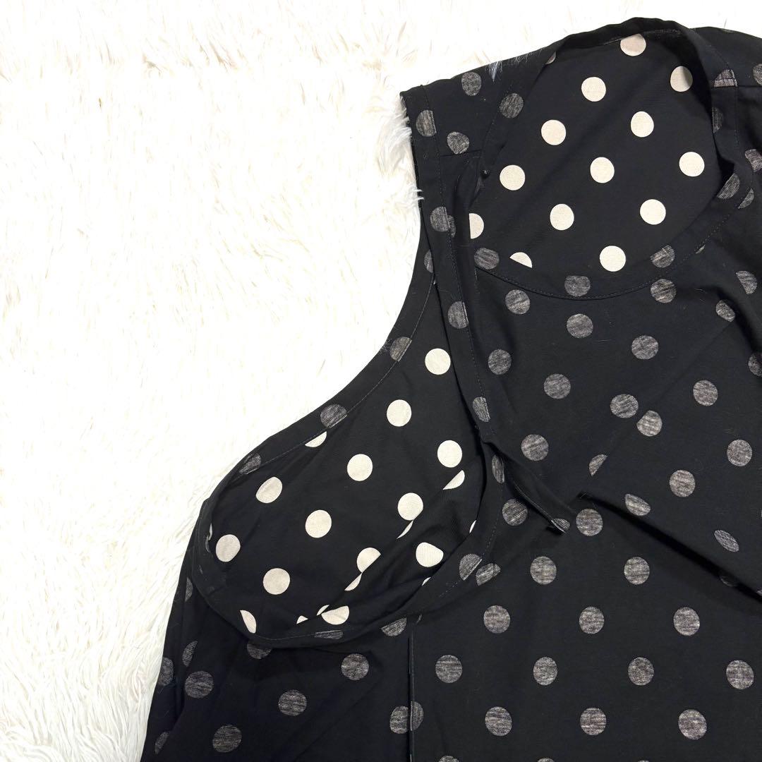 希少✨ Y's ワイズ DOT PRINT DRAPED TANK TOP M