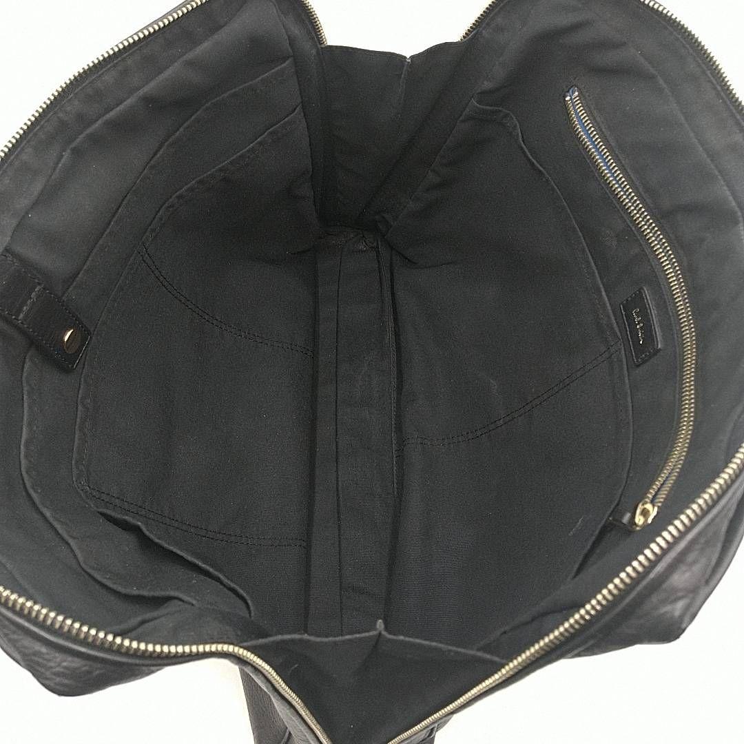 ポールスミス 本革 黒 ビジネスバッグ ブリーフケース シボ革 2way A4可