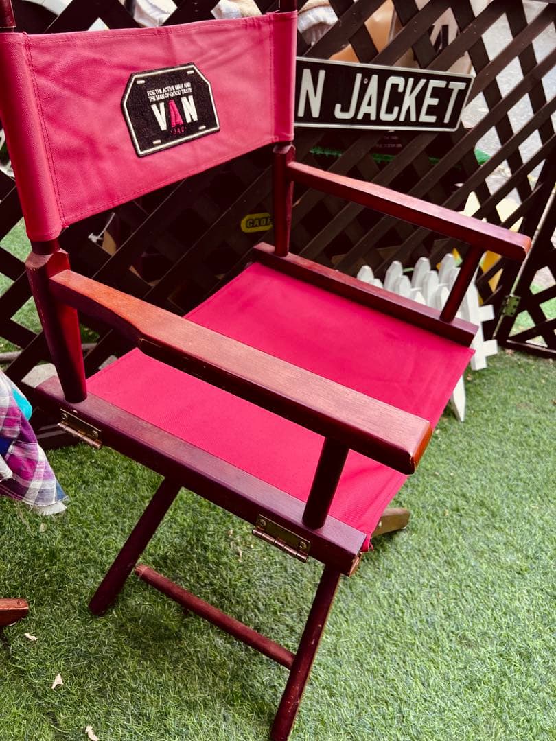 VAN木製折りたたみ椅子ディスプレイ品used程度良い