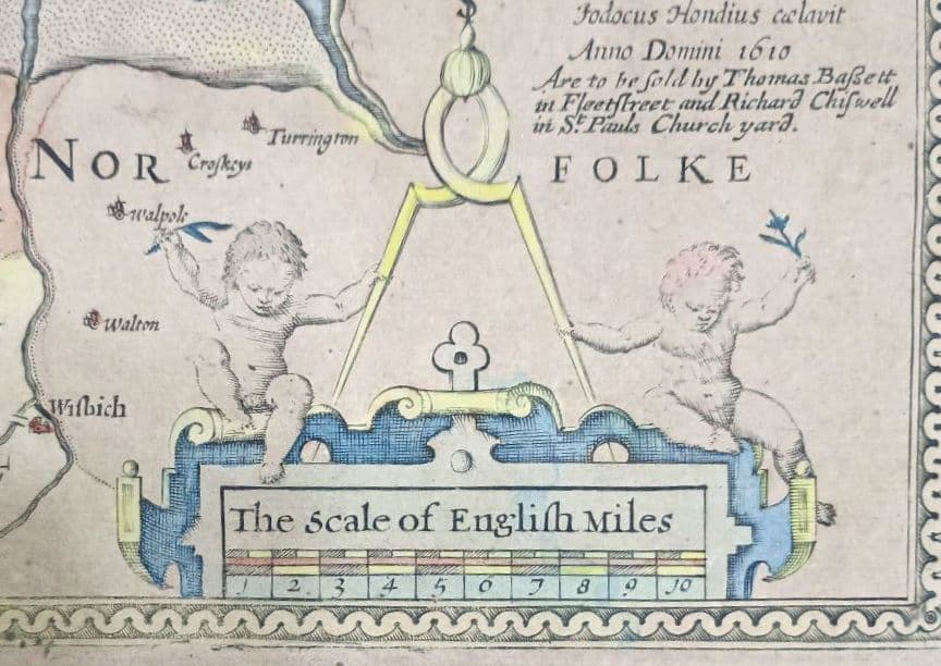 大型作品　西洋古地図　1676年 J. Speed「Lyncolne」