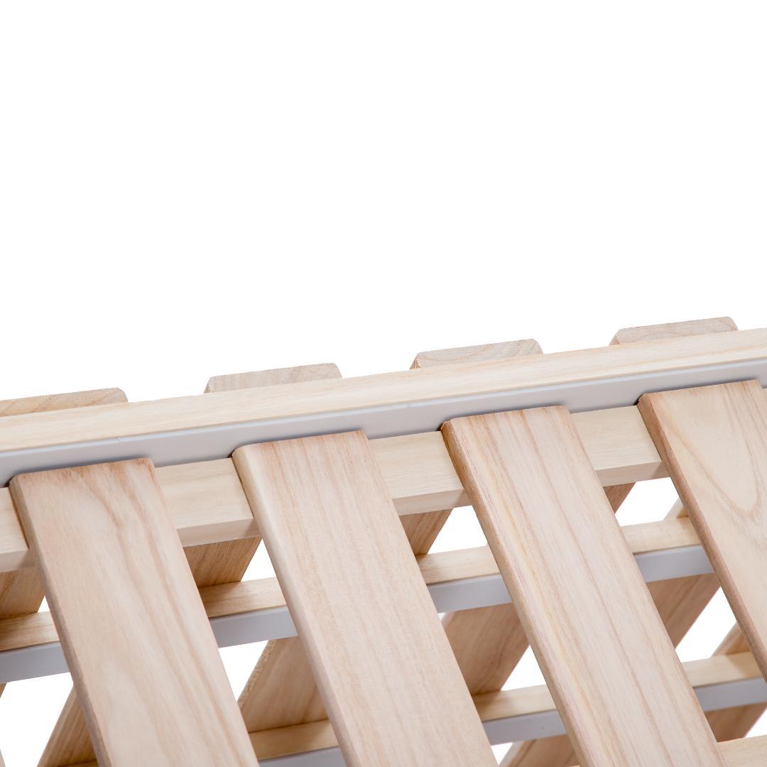 すのこベッド 折りたたみ ベッドフレーム 木製 セミダブル 4折桐木床 SD