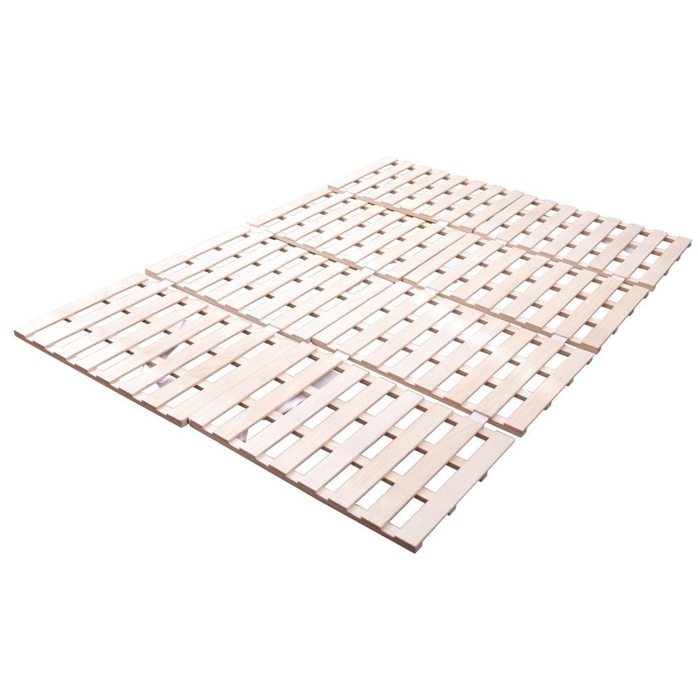 すのこベッド 折りたたみ ベッドフレーム 木製 セミダブル 4折桐木床 SD