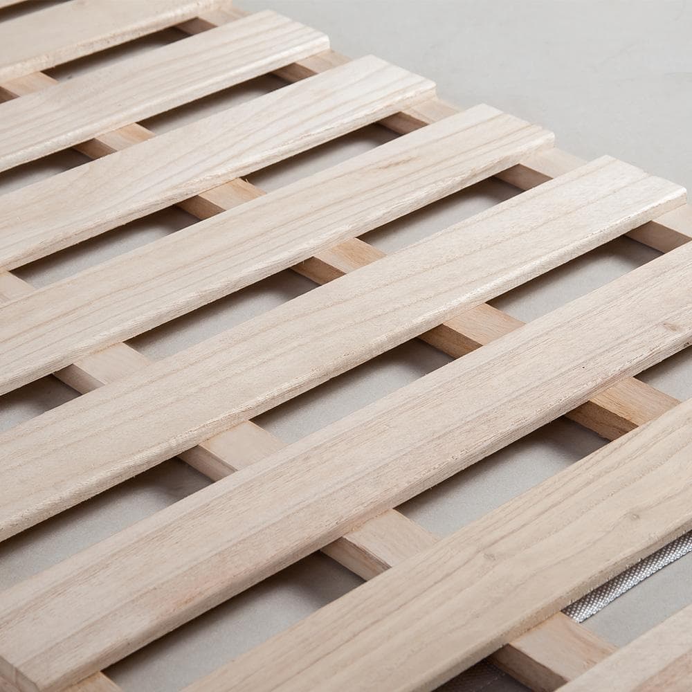 すのこベッド 折りたたみ ベッドフレーム 木製 セミダブル 4折桐木床 SD