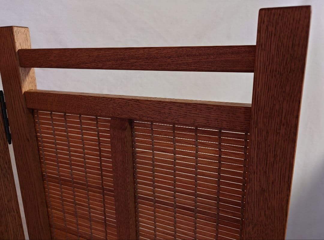 専用ページ特価価格4連パーテーション全て天然杢楢無垢材使用自然オイル塗装１台限定