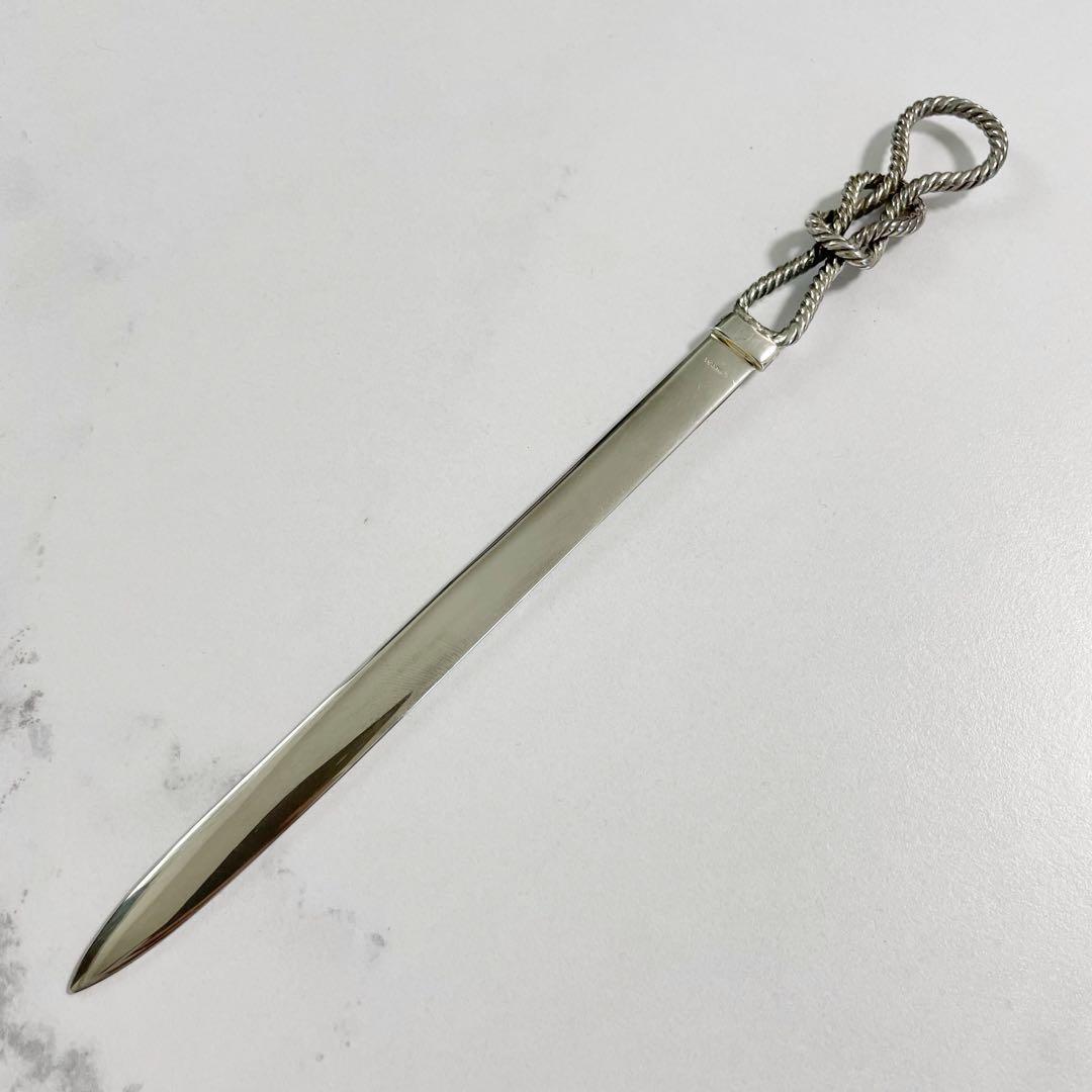 ティファニー　ペーパーナイフ　ペーパーカッター　ツイスト　ロープ　シルバー