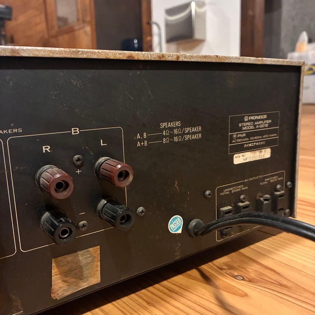 ジャンク　Pioneer A-0012 プリメインアンプ