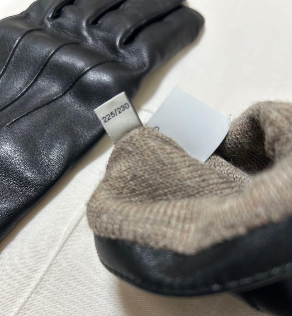 COACH コーチ レザー グローブ 手袋 ブラック Lサイズ