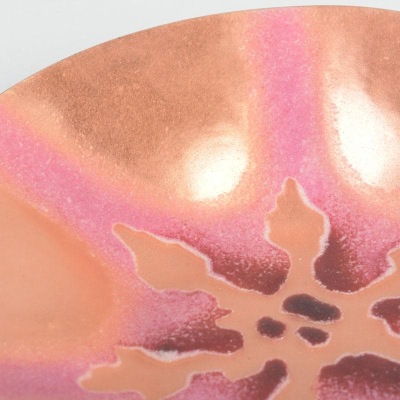 七宝焼　大阪尚美堂造　花形皿　小皿　共箱　V　9806