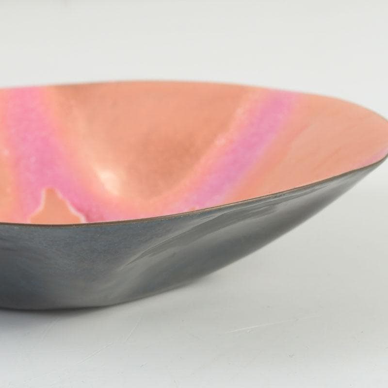 七宝焼　大阪尚美堂造　花形皿　小皿　共箱　V　9806