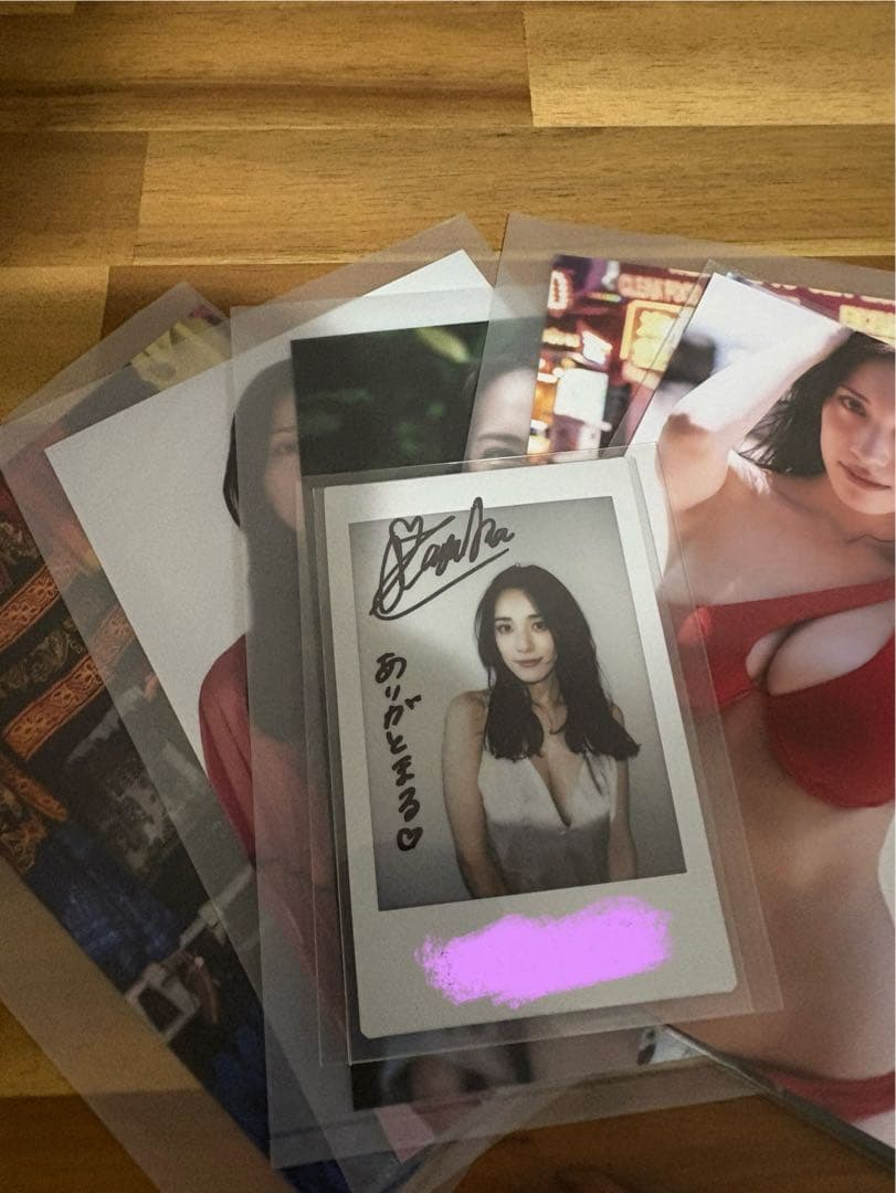 都丸紗也華　抽プレサイン入りチェキ　写真セット